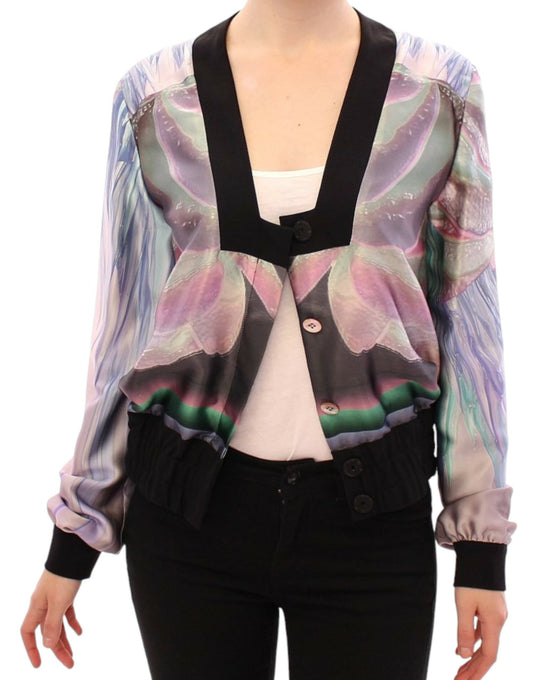Multicolor Silk Blouse Jacket