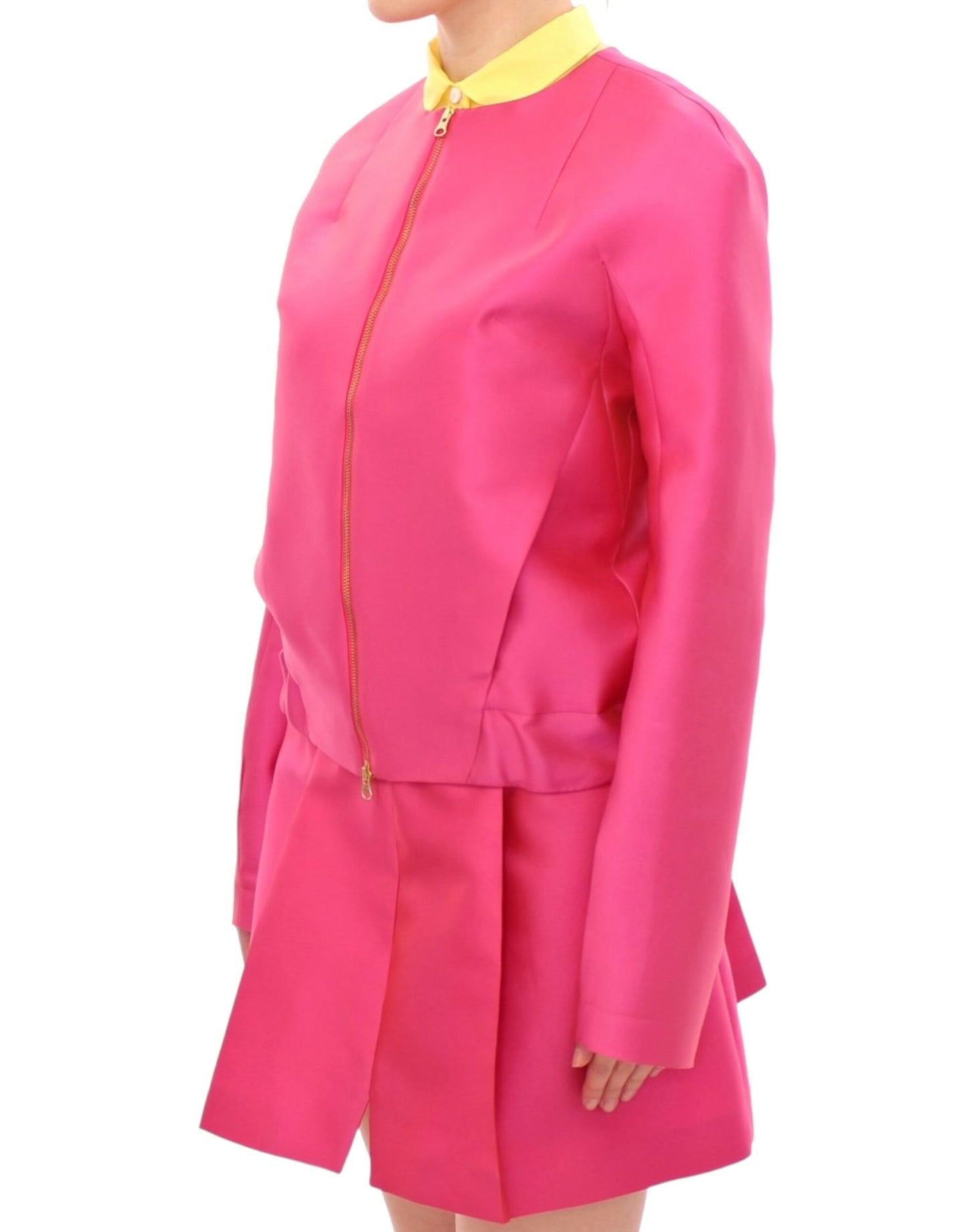 Elegant Pink Silk Blend Jacket