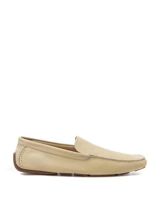Elegant Beige Suede Loafers – Perfect for Any Occasion