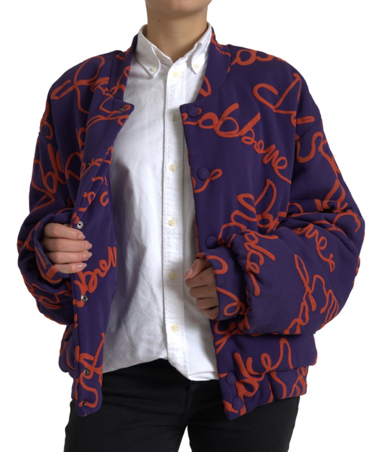 Elegant Purple Bomber Jacket