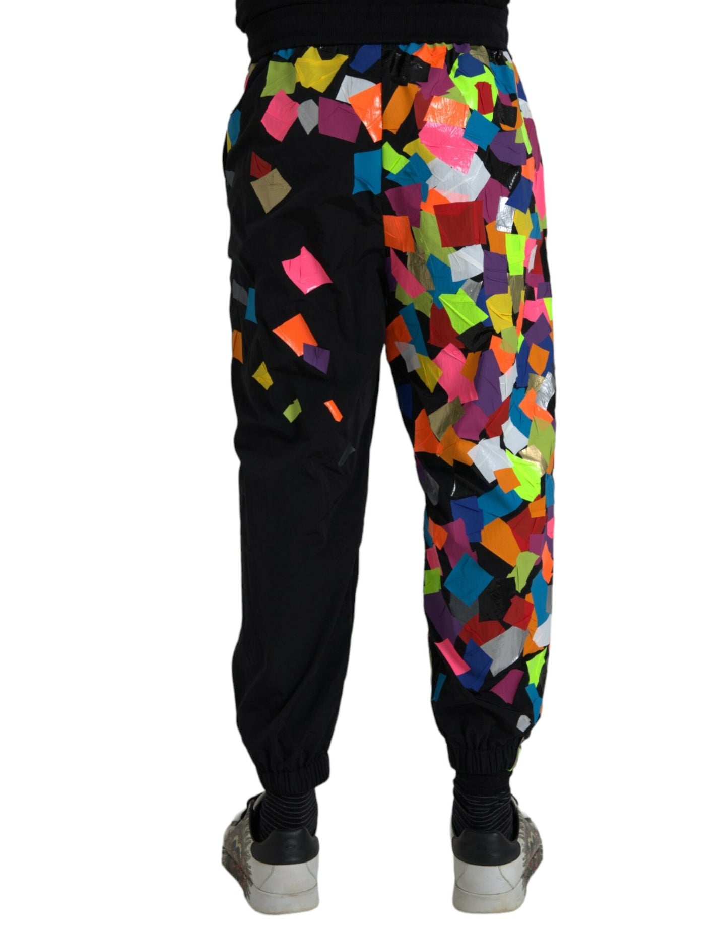 Multicolor Print Nylon Jogger Sweatpants Pants