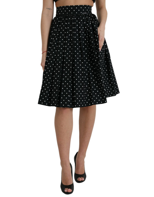 Polka Dot Knee-Length Couture Skirt