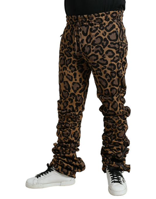 Chic Leopard Print Jogger Pants