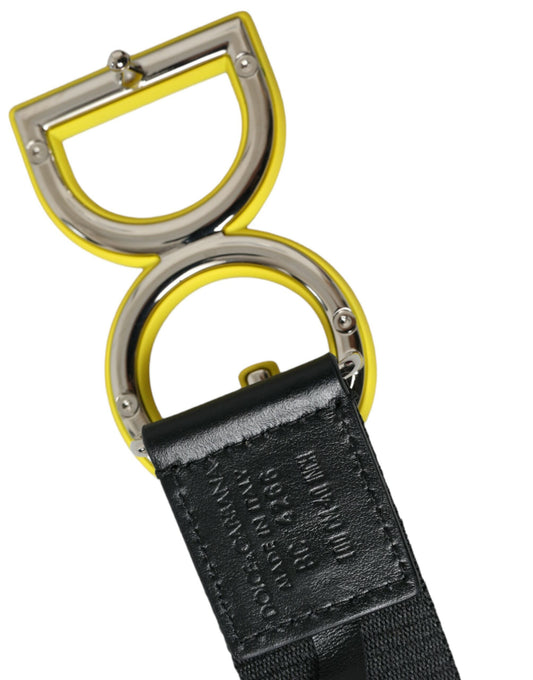 Elegant Black and Yellow Designer Belt