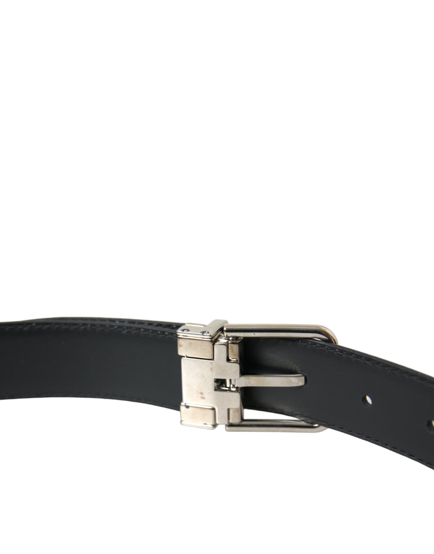 Elegant Black Calf Leather Belt