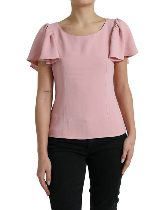 Chic Pink Bell Sleeve Top