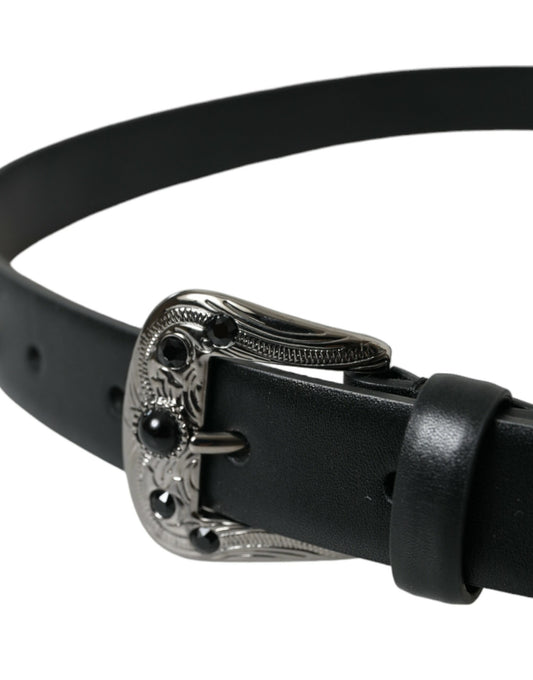 Engraved Logo Leather Waist Belt