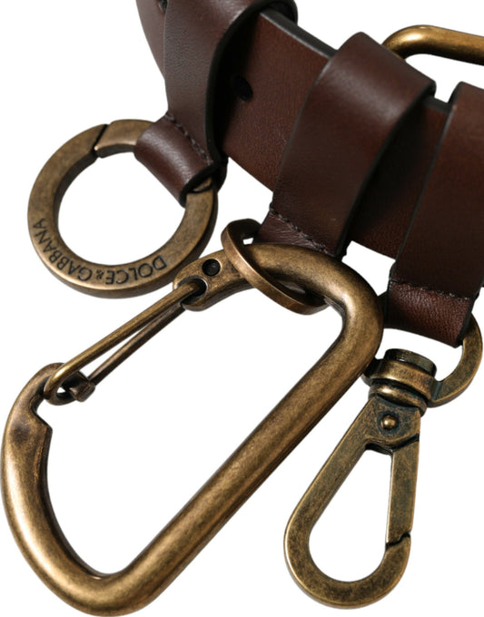 Elegant Brown Calf Leather Belt - Timeless Accessory