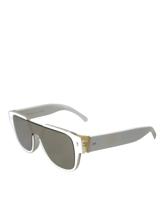Chic White Acetate Designer Sunglasses