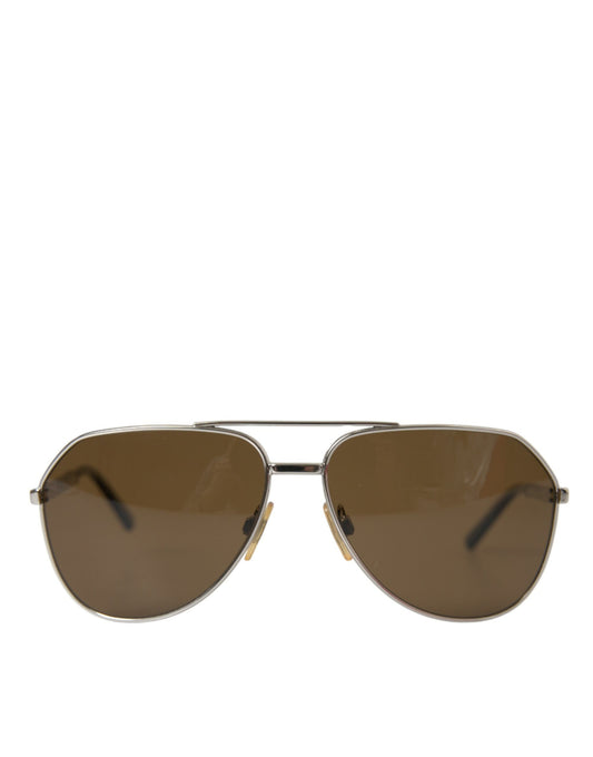 Elegant Silver Full Rim Men's Sunglasses