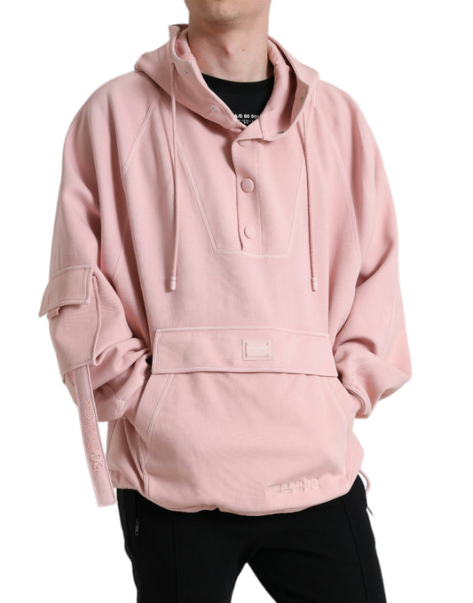 Elegant Pink Pullover Sweater with Hood