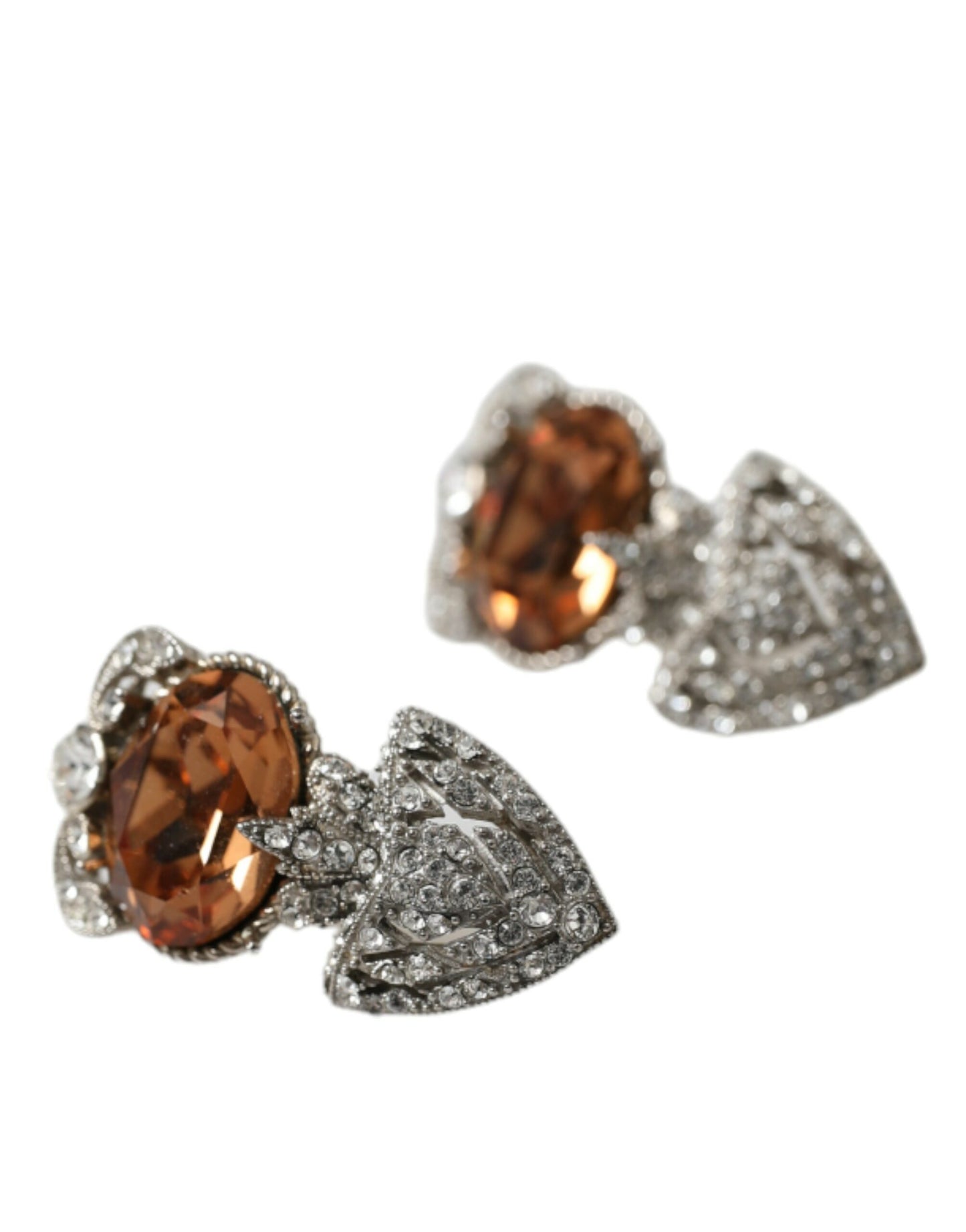 Elegant Sterling Silver Crystal Earrings