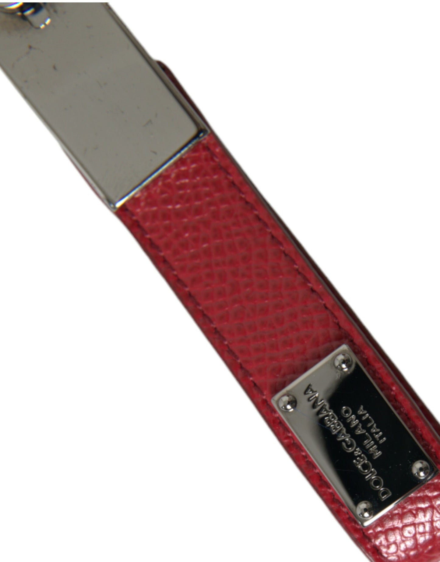 Elegant Red Leather Trifold Key Holder Case