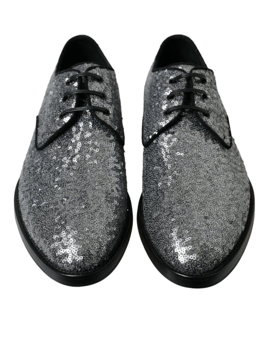 Exquisite Sequined Derby Dress Shoes