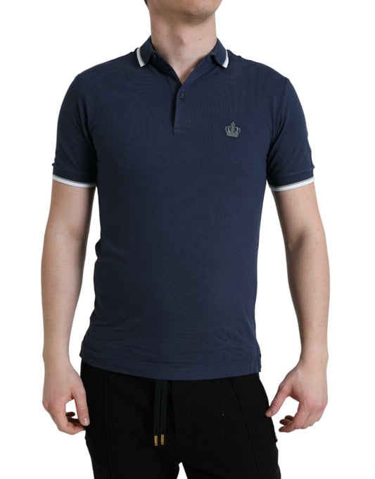 Elegant Crown Embroidered Polo T-Shirt