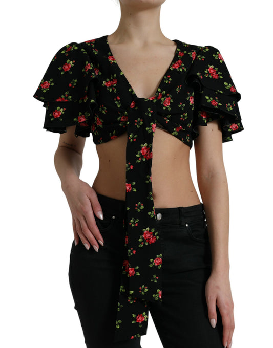 Floral Print Cropped Top Luxe Fashion