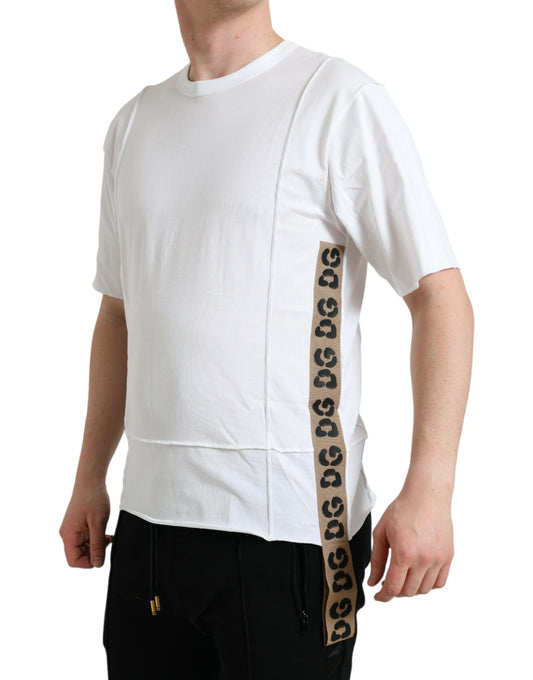 White Logo Crew Neck Short Sleeves T-shirt