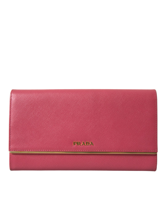 Elegant Pink Leather Bifold Wallet