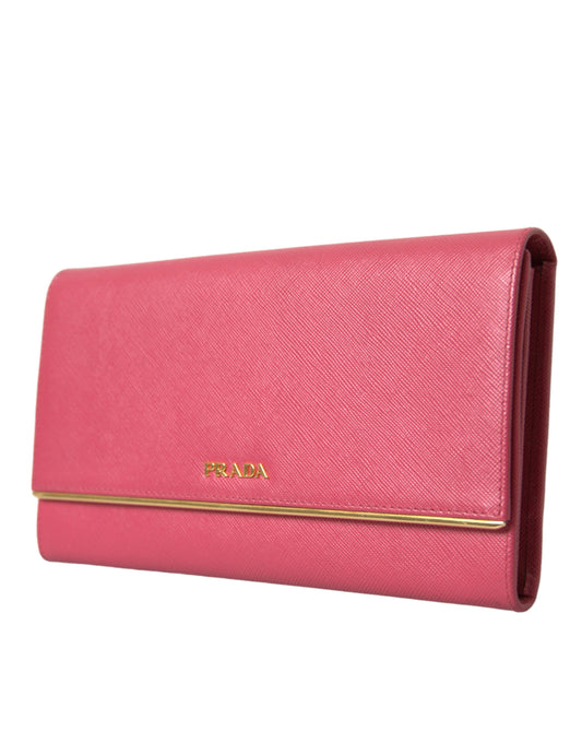 Elegant Pink Leather Bifold Wallet