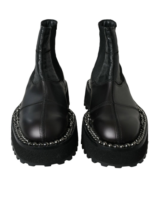 Elegant Black Chelsea Slip-On Boots