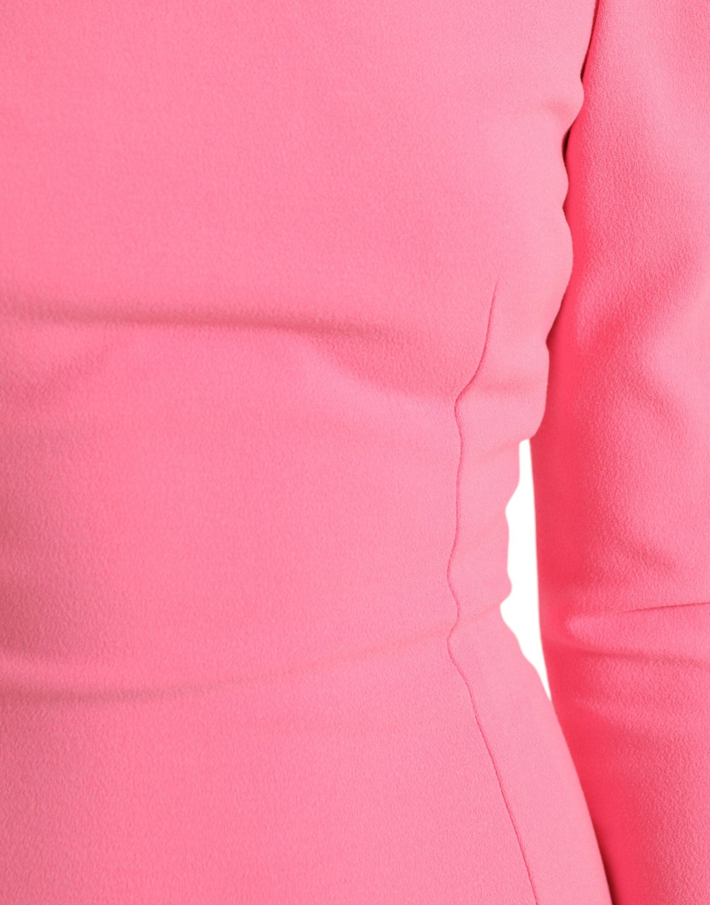 Elegant Rose Pink Bodycon Midi Dress