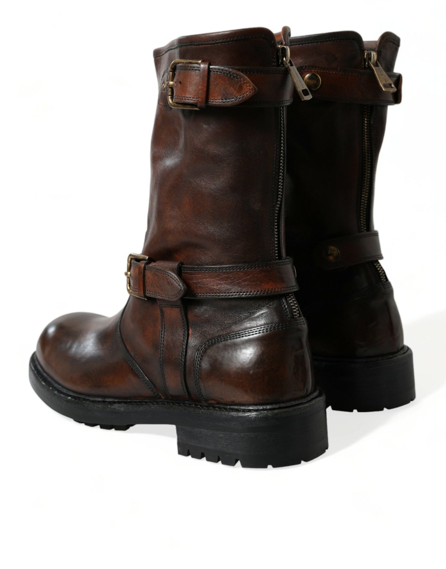Elegant Mid Calf Leather Boots for Men