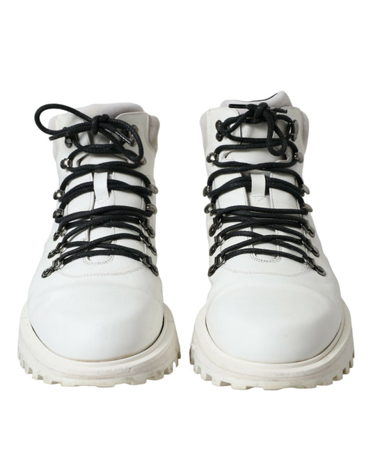 Pristine White Italian Ankle Boots
