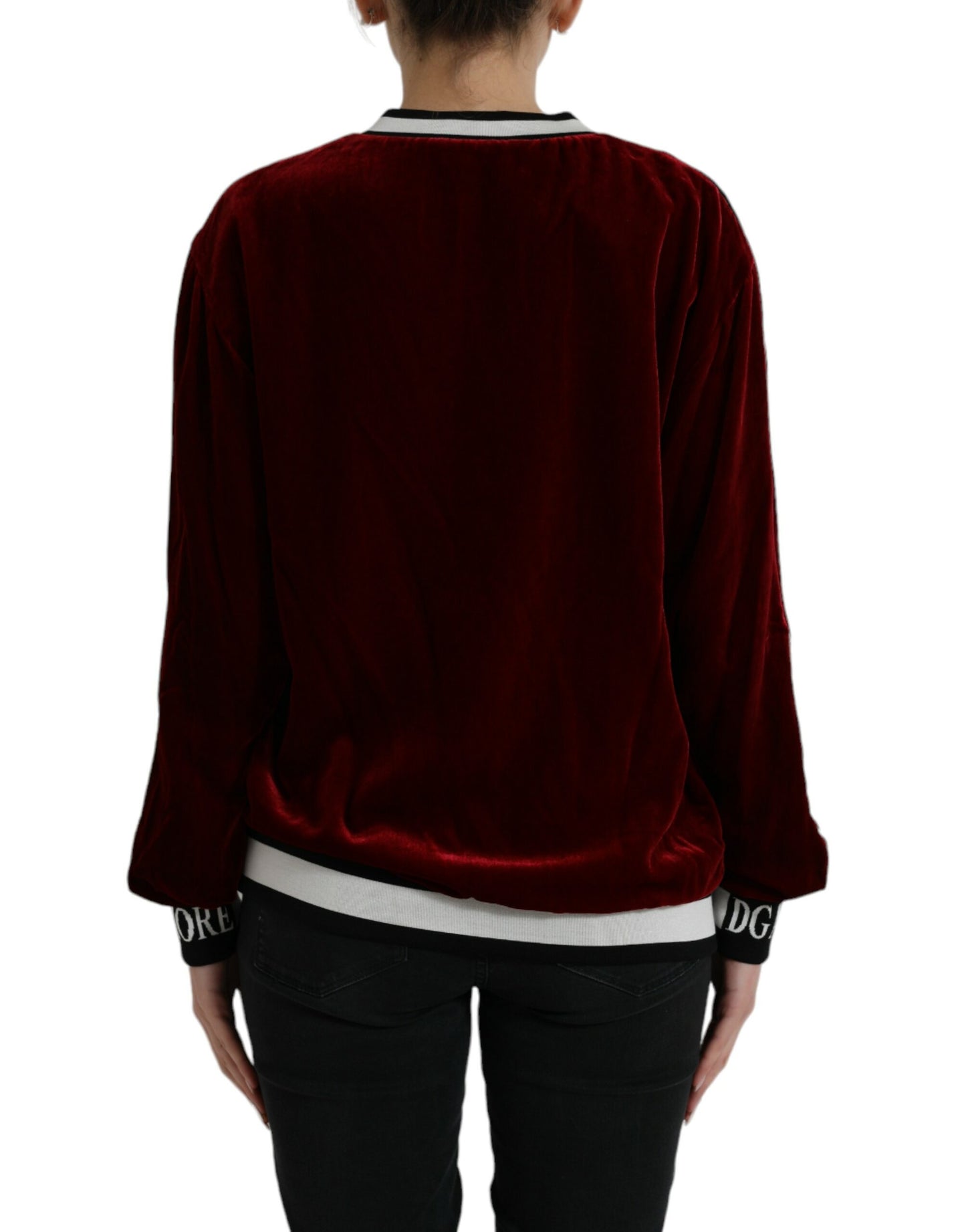 Elegant Burgundy Silk-Blend Sweater