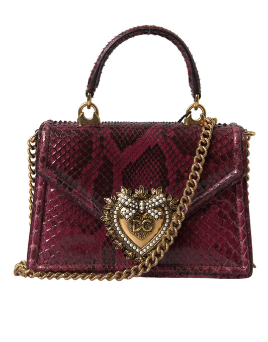 Bordeaux Exotic Leather Devotion Shoulder Bag