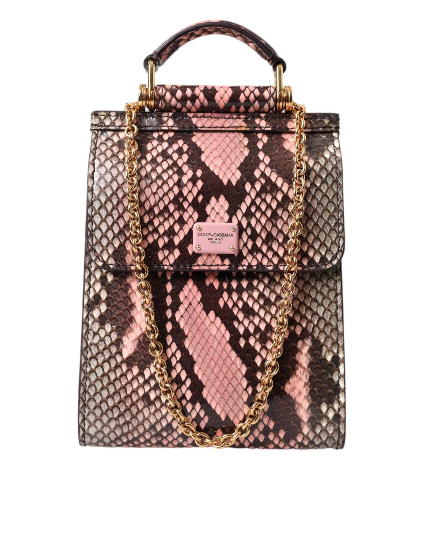 Exquisite Pink Exotic Leather Crossbody Bag