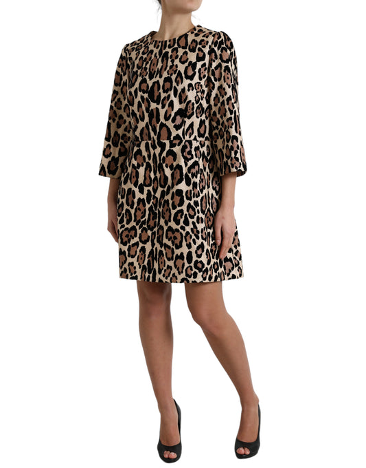 Leopard Print A-Line Mini Dress