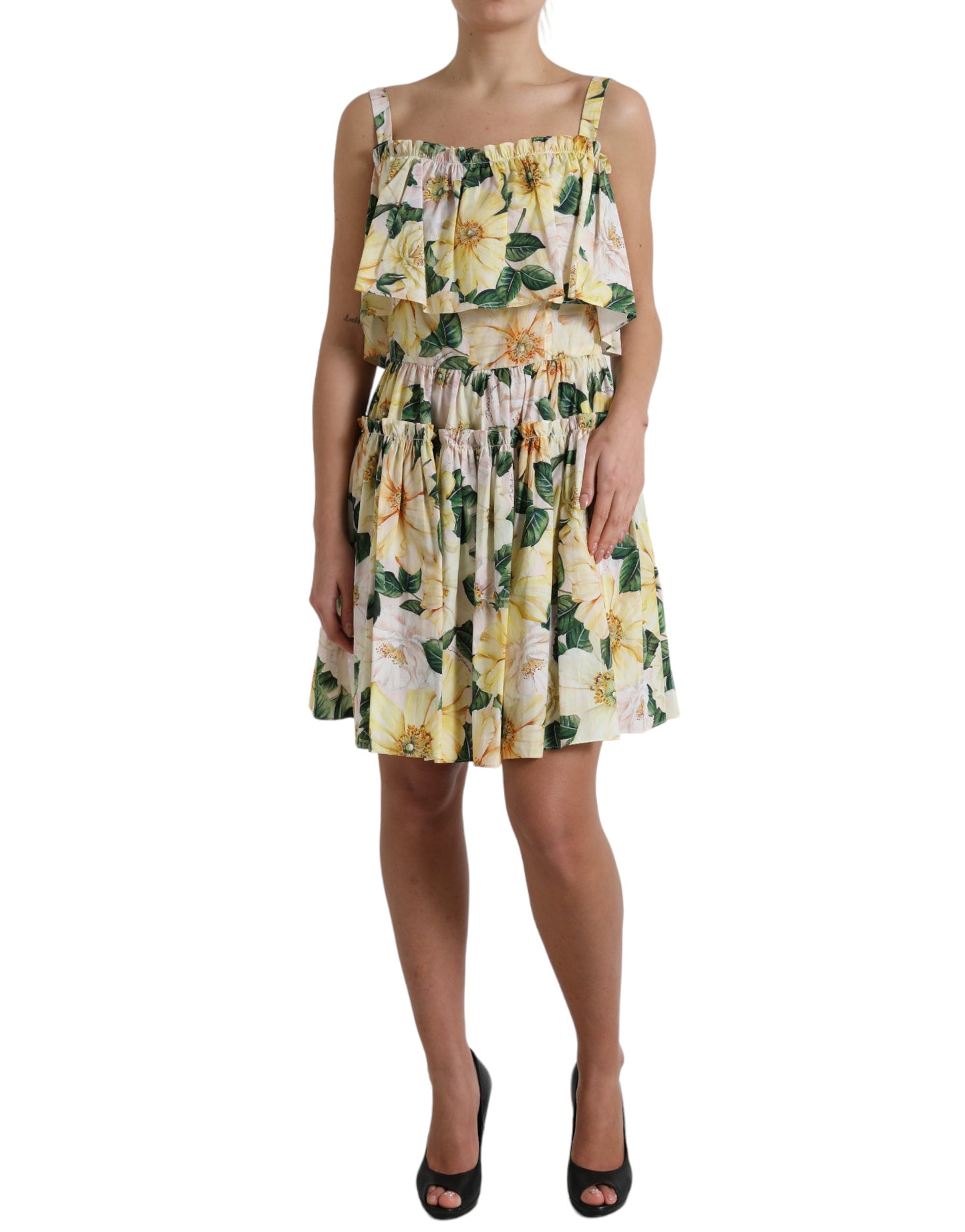 Chic Cold-Shoulder Floral Mini Dress
