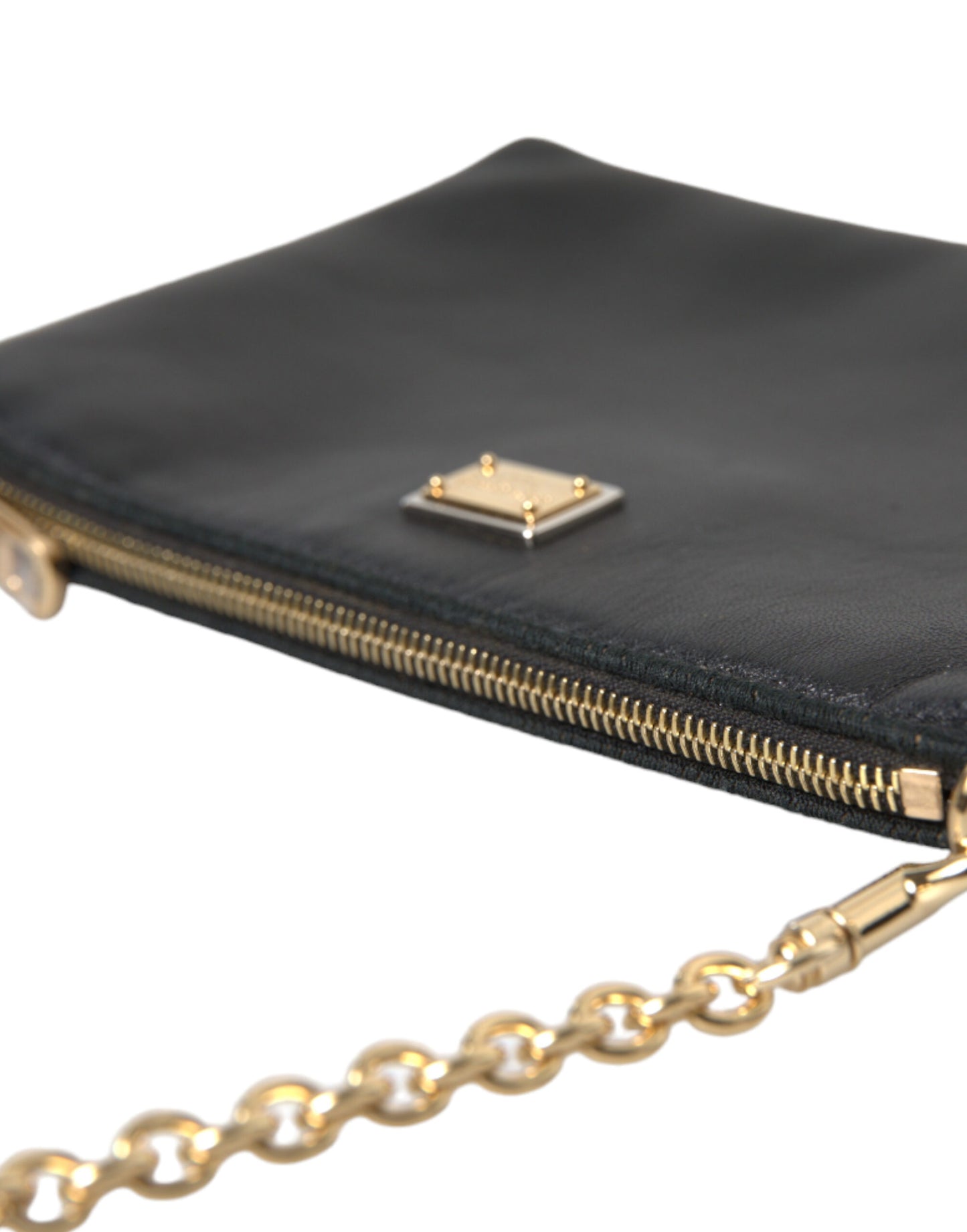 Elegant Embroidered Leather Clutch