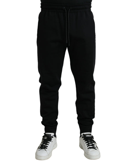 Elegant Black Jogger Pants - Cotton & Nylon Blend