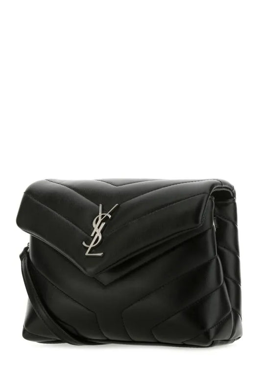 Black Leather Toy Loulou Crossbody Bag
