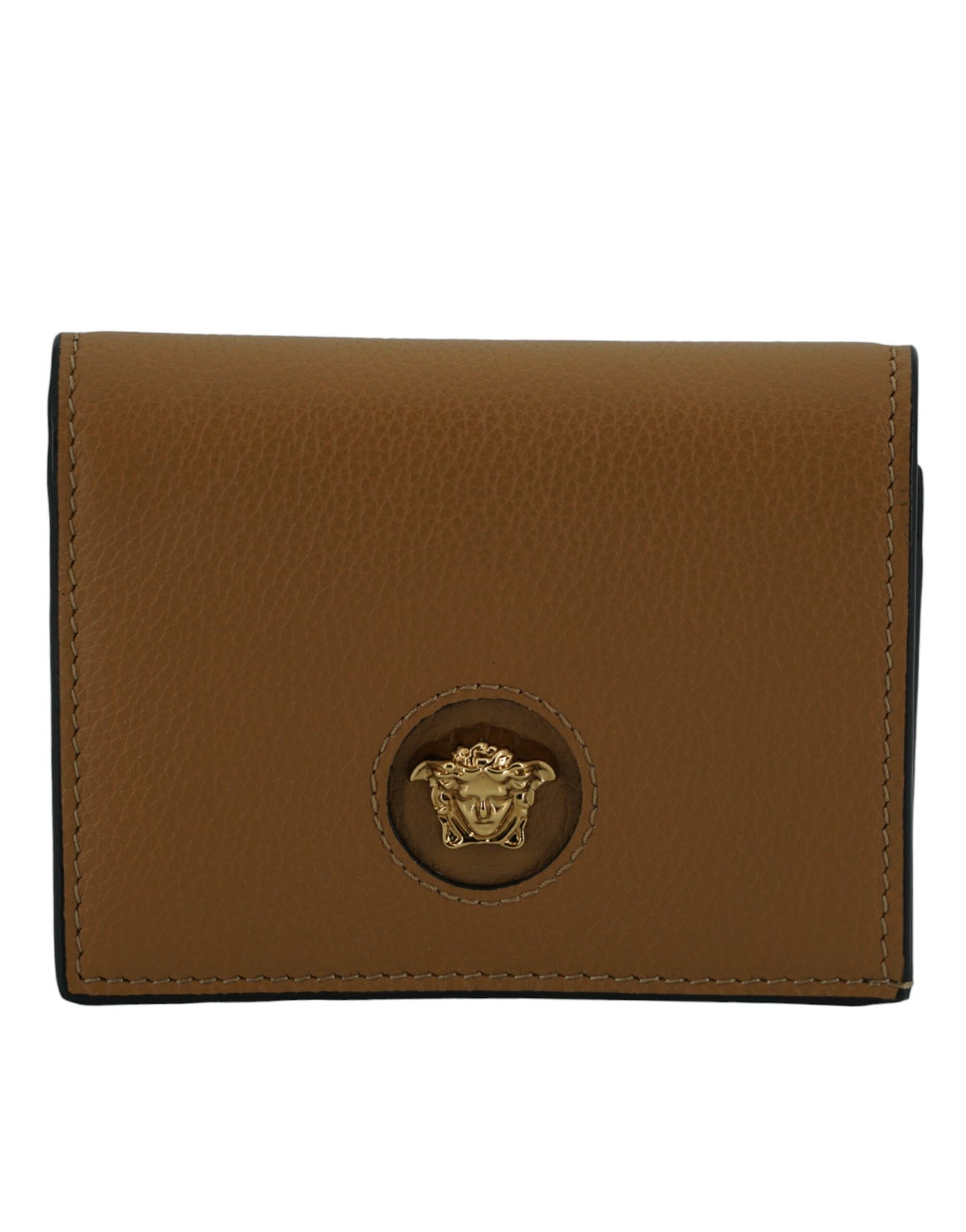 Elegant Compact Leather Wallet in Brown