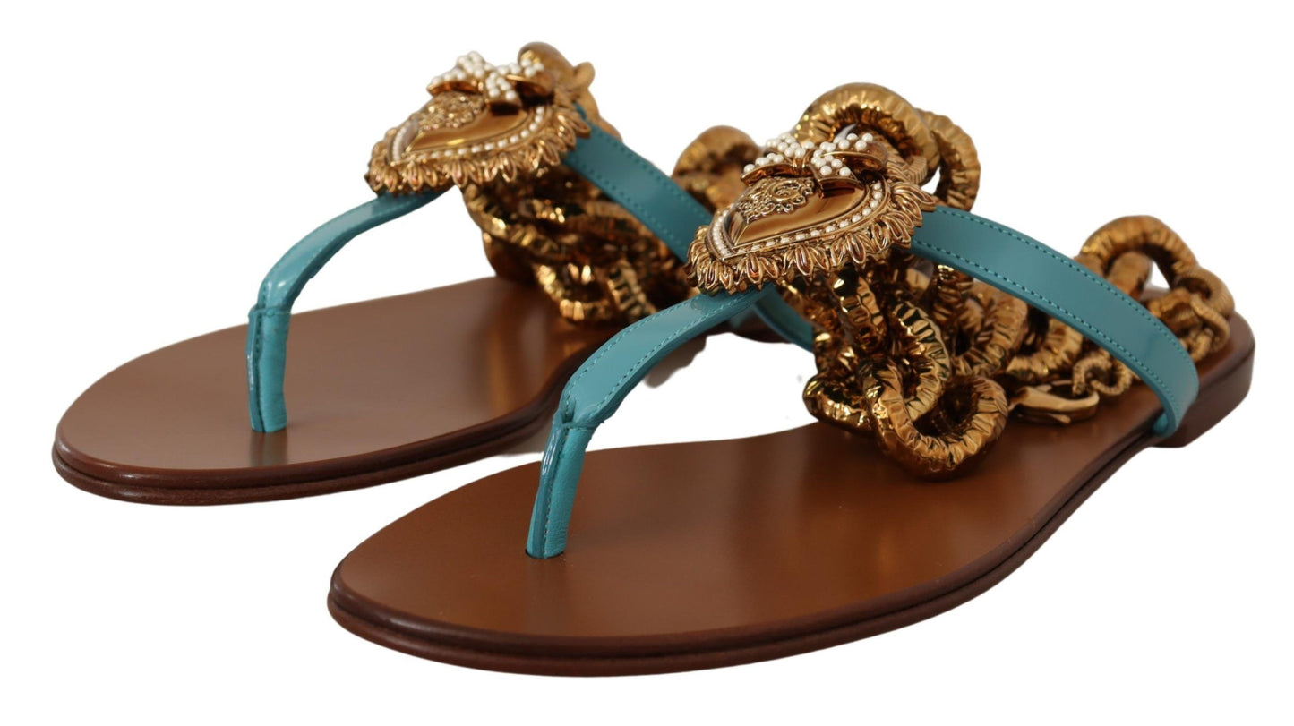 Chic Gladiator Flats with Heart Devotion Detail
