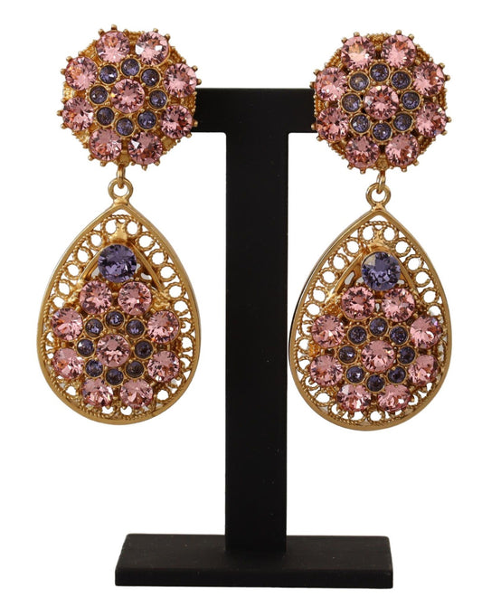 Baroque Multicolor Crystal Dangle Earrings