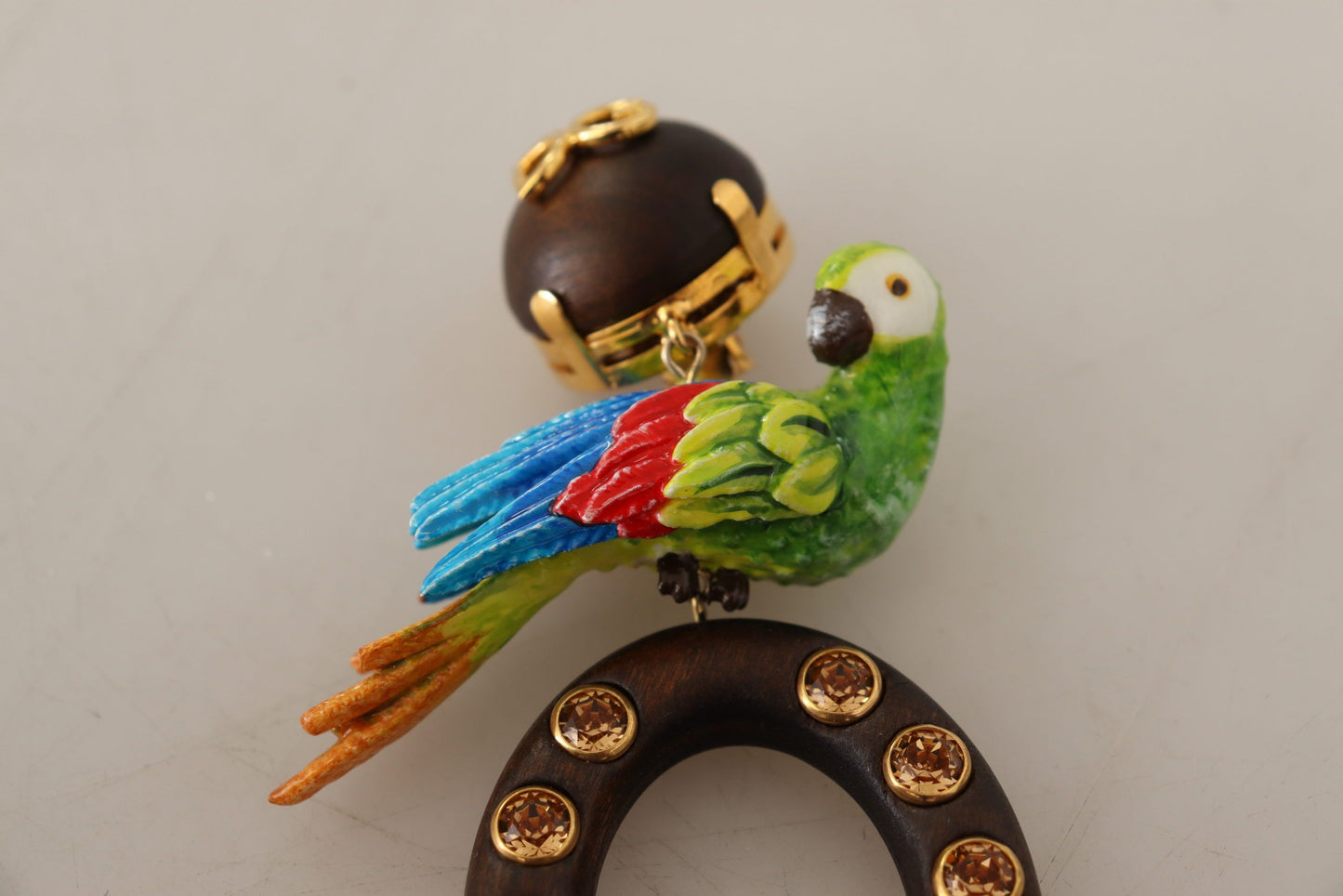 Chic Parrot Embellished Hoop Earrings