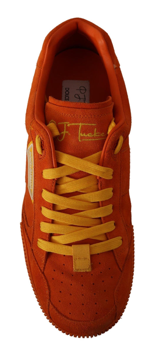 Orange Suede Italian Sneakers