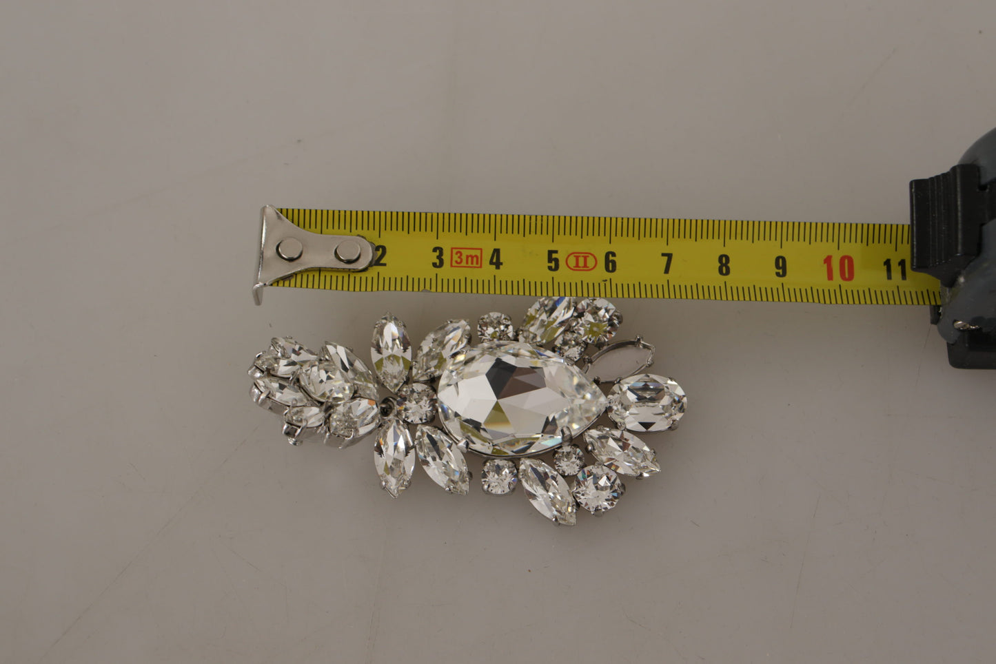 Elegant Large Baroque Crystal Brooch