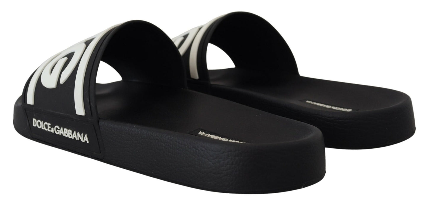 Chic Monochrome Slide Sandals