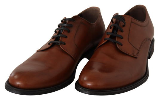 Elegant Brown Derby Formal Shoes