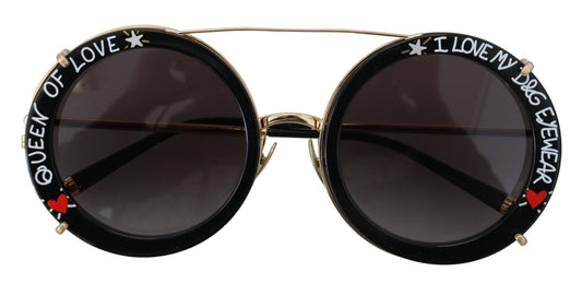 Elegant Black Gold Gradient Sunglasses
