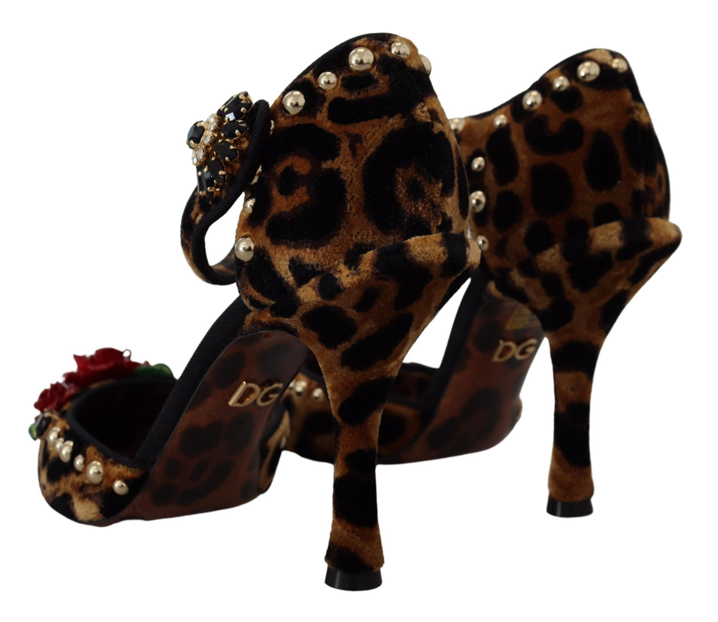 Chic Leopard Ankle Strap Sandal Heels