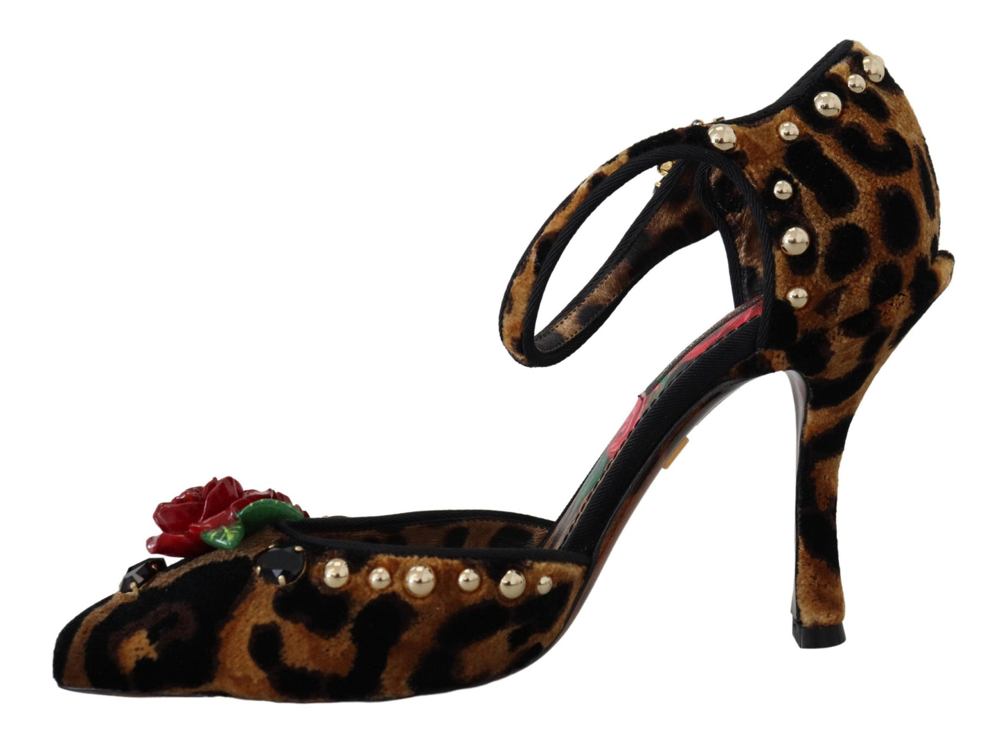 Chic Leopard Ankle Strap Sandal Heels