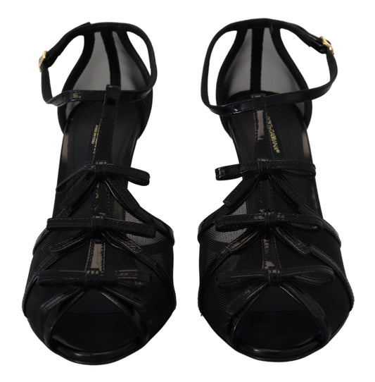 Elegant Black Stiletto Heeled Sandals