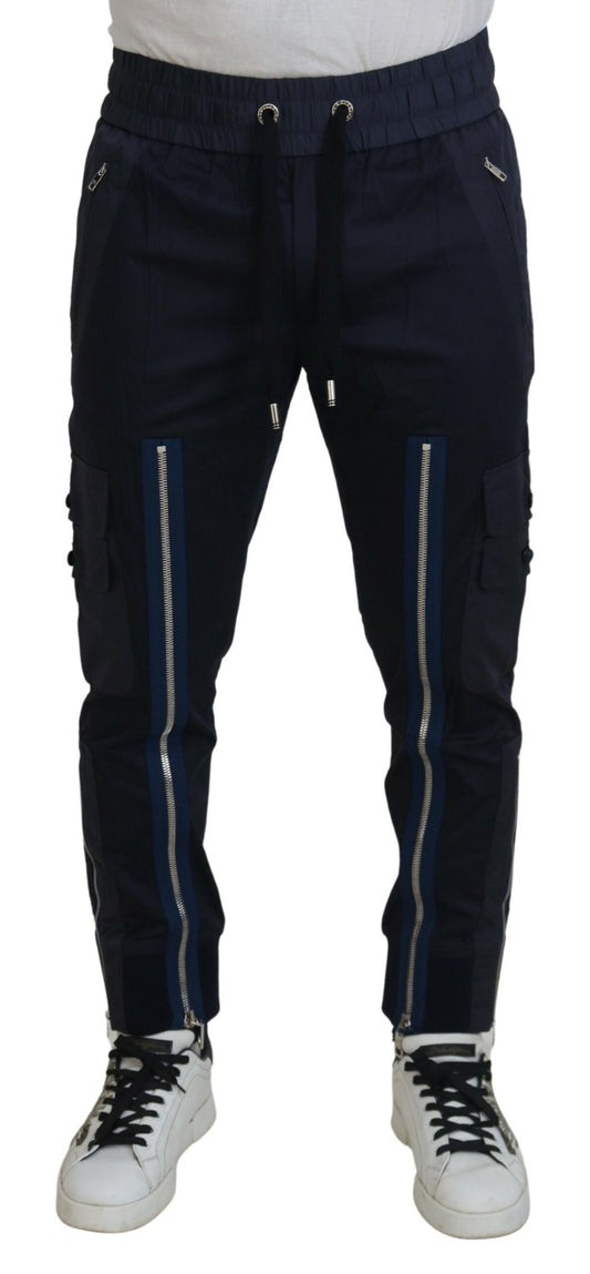 Elegant Dark Blue Jogger Pants