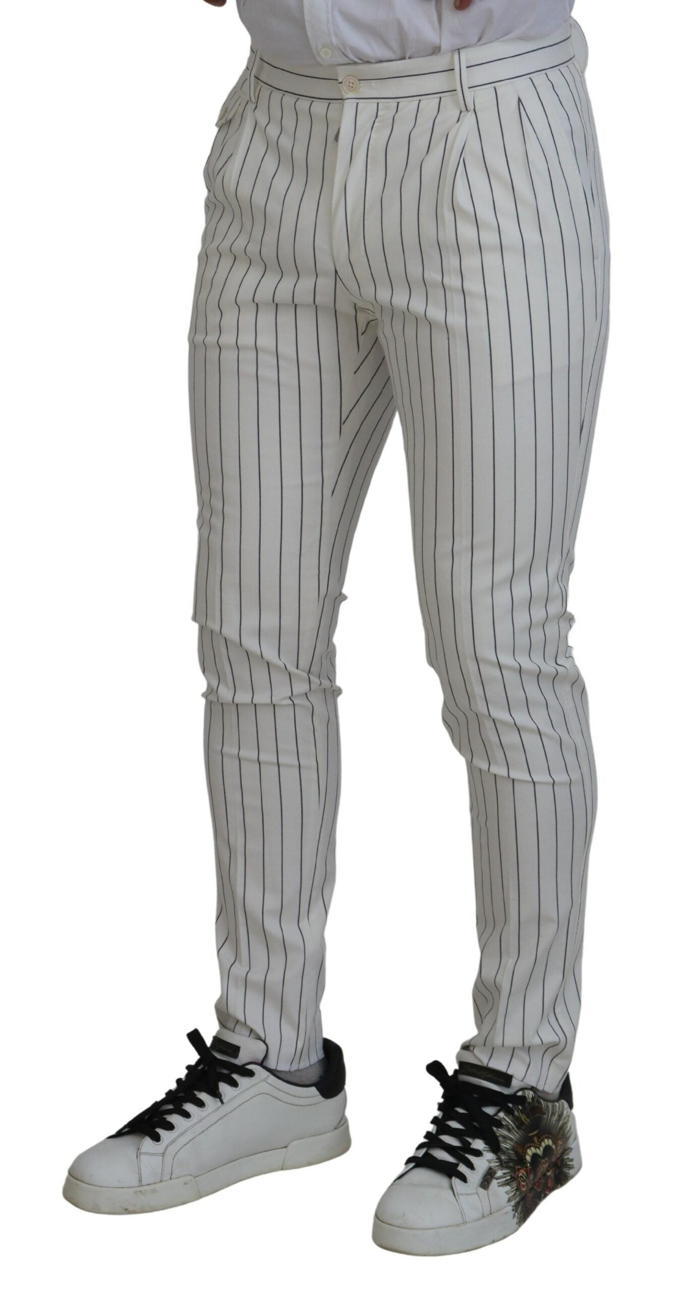 Elegant Striped Chino Pants for the Modern Man