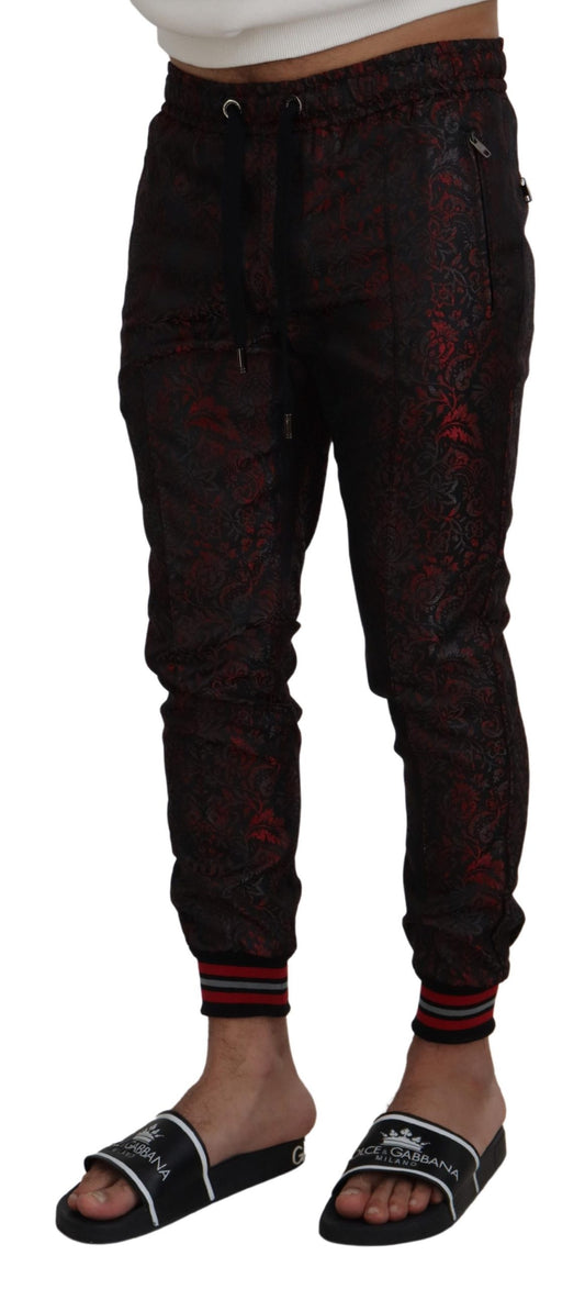 Elegant Red Jogger Pants for Men